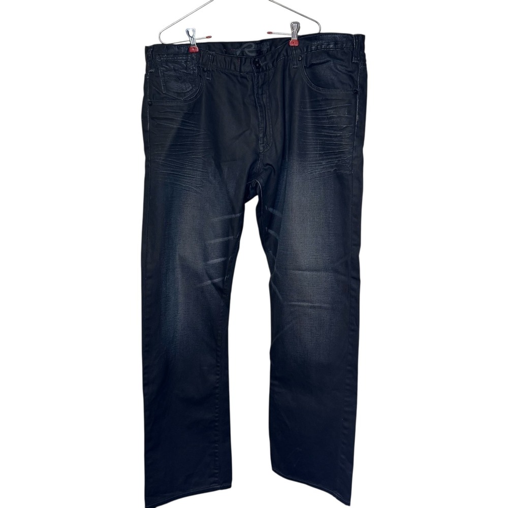 Request Men's Jeans Relaxed‎ Straight Leg Denim Mid-Rise Cotton Black Sz. 42X34